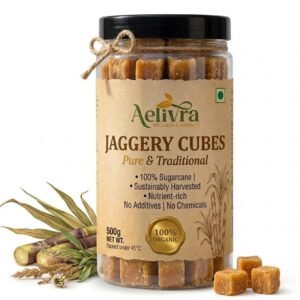 Aelivra Jaggery Cubes – Pure & Traditional Organic Jaggery (500g)